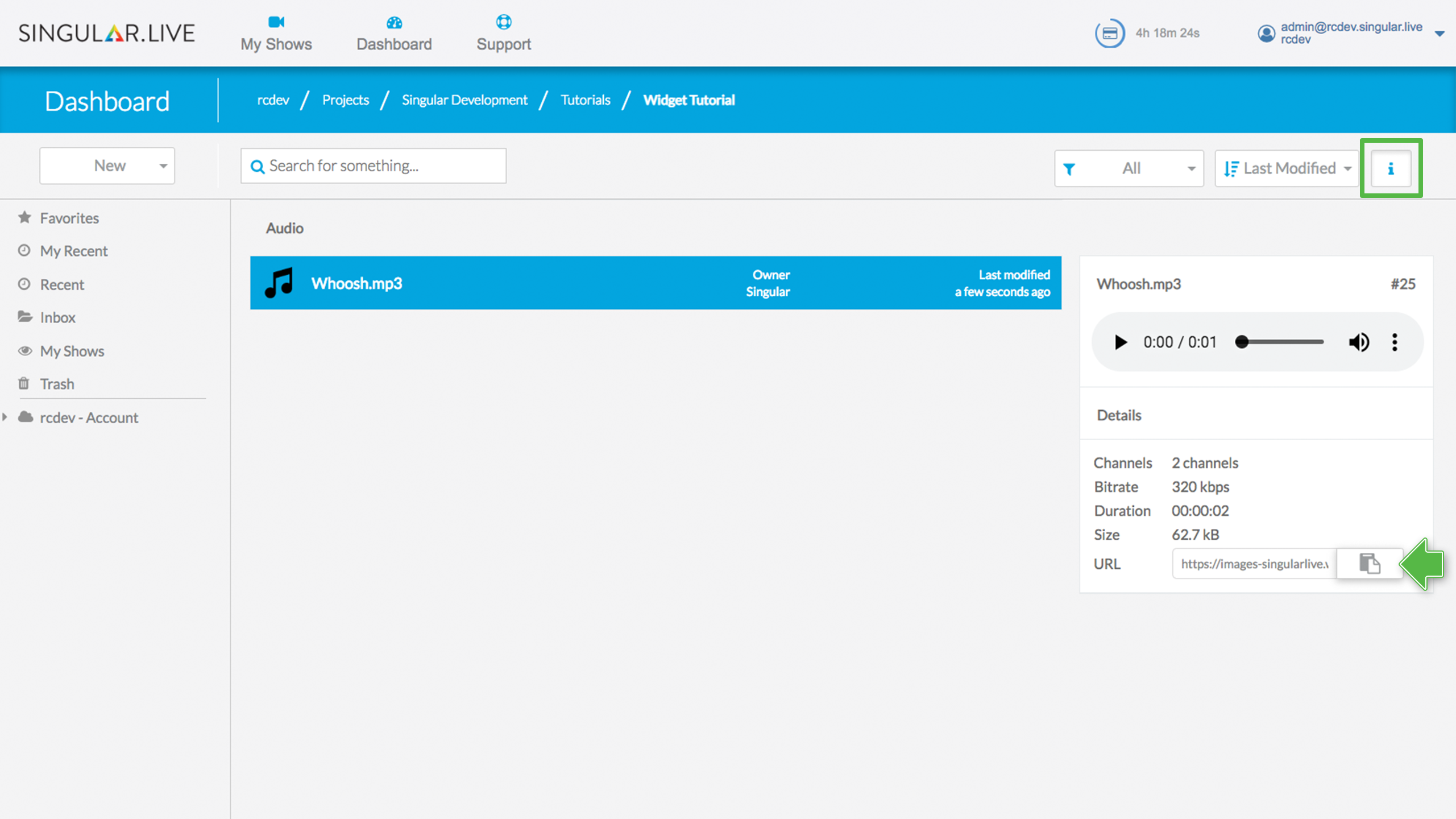 Sound Widget Singular.live Support Portal
